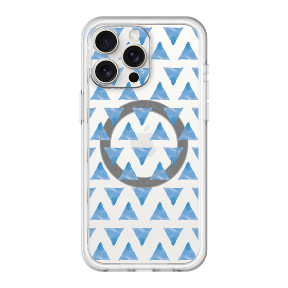 スリムプロテクションプレミアムケース with MagSafe［ オリジナル - 推し色三角 - ブルー ］