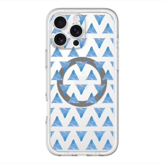 スリムプロテクションプレミアムケース with MagSafe［ オリジナル - 推し色三角 - ブルー ］