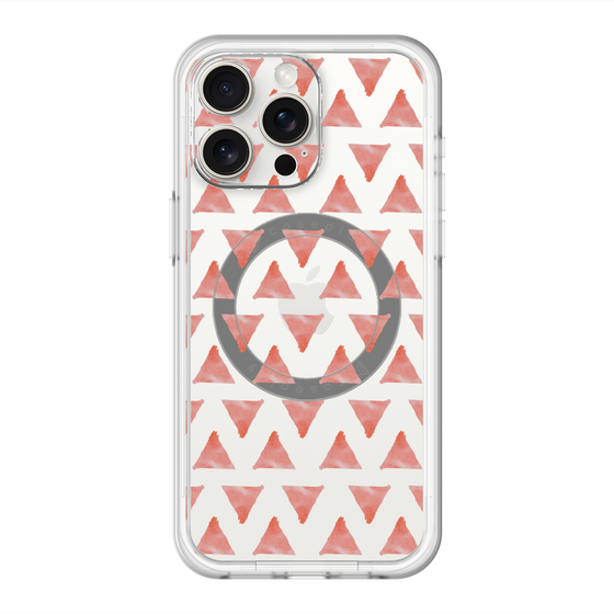 スリムプロテクションプレミアムケース with MagSafe［ オリジナル - 推し色三角 - レッド ］