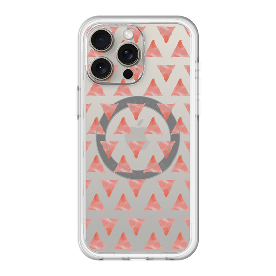 スリムプロテクションプレミアムケース with MagSafe［ オリジナル - 推し色三角 - レッド ］