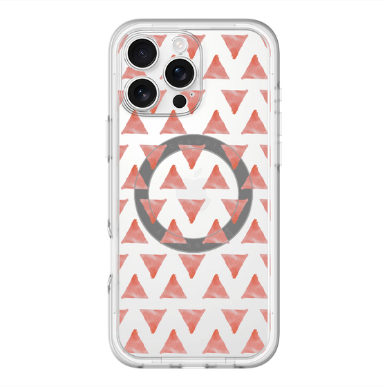 スリムプロテクションプレミアムケース with MagSafe［ オリジナル - 推し色三角 - レッド ］