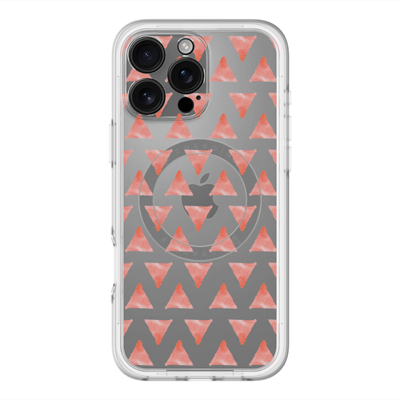 スリムプロテクションプレミアムケース with MagSafe［ オリジナル - 推し色三角 - レッド ］