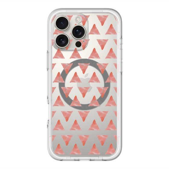 スリムプロテクションプレミアムケース with MagSafe［ オリジナル - 推し色三角 - レッド ］