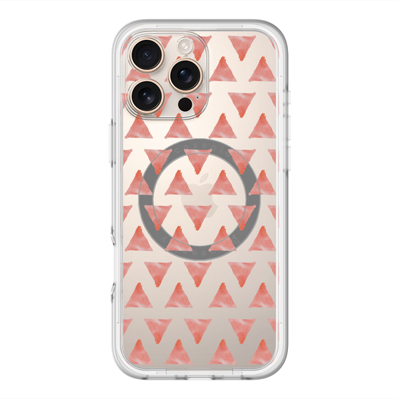 スリムプロテクションプレミアムケース with MagSafe［ オリジナル - 推し色三角 - レッド ］
