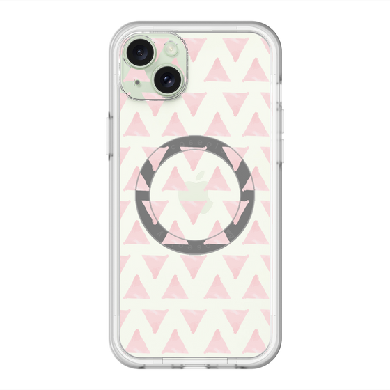 スリムプロテクションプレミアムケース with MagSafe［ オリジナル - 推し色三角 - ピンク ］