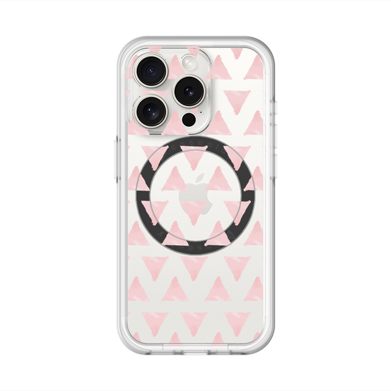 スリムプロテクションプレミアムケース with MagSafe［ オリジナル - 推し色三角 - ピンク ］