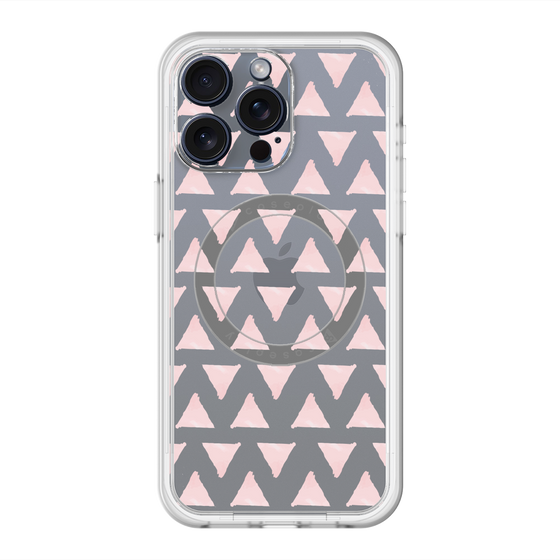 スリムプロテクションプレミアムケース with MagSafe［ オリジナル - 推し色三角 - ピンク ］