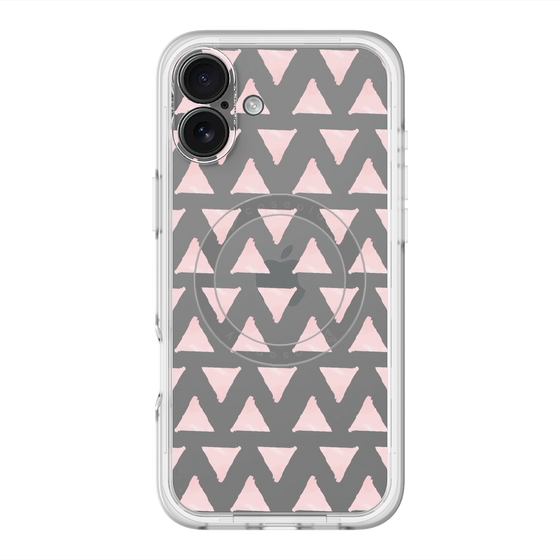 スリムプロテクションプレミアムケース with MagSafe［ オリジナル - 推し色三角 - ピンク ］