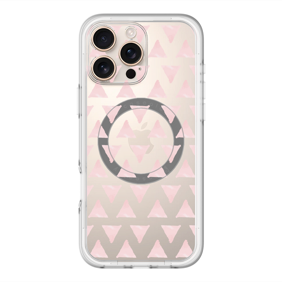 スリムプロテクションプレミアムケース with MagSafe［ オリジナル - 推し色三角 - ピンク ］