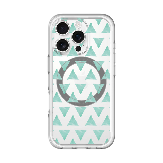 スリムプロテクションプレミアムケース with MagSafe［ オリジナル - 推し色三角 - グリーン ］