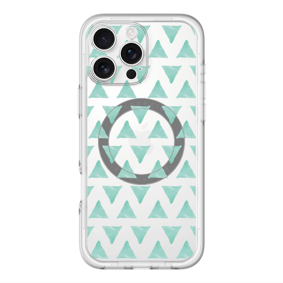 スリムプロテクションプレミアムケース with MagSafe［ オリジナル - 推し色三角 - グリーン ］