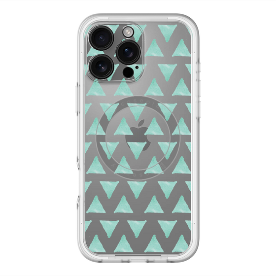 スリムプロテクションプレミアムケース with MagSafe［ オリジナル - 推し色三角 - グリーン ］