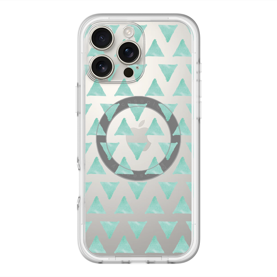 スリムプロテクションプレミアムケース with MagSafe［ オリジナル - 推し色三角 - グリーン ］