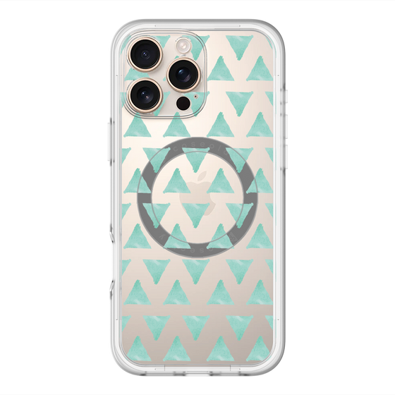 スリムプロテクションプレミアムケース with MagSafe［ オリジナル - 推し色三角 - グリーン ］