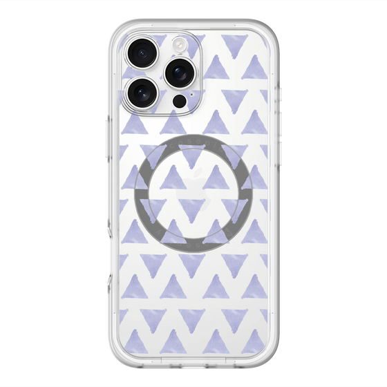 スリムプロテクションプレミアムケース with MagSafe［ オリジナル - 推し色三角 - パープル ］