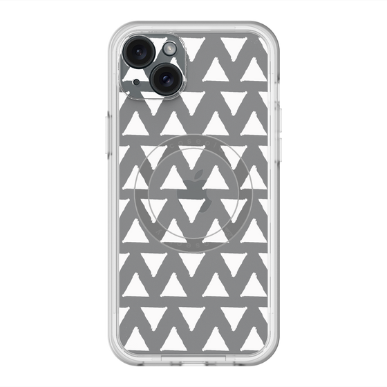 スリムプロテクションプレミアムケース with MagSafe［ オリジナル - 推し色三角 - ホワイト ］