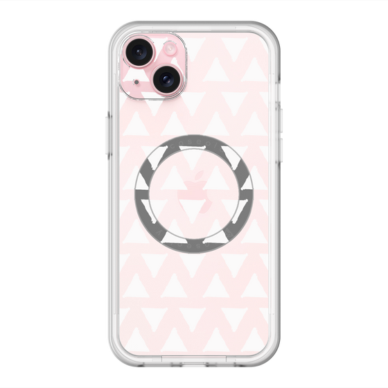 スリムプロテクションプレミアムケース with MagSafe［ オリジナル - 推し色三角 - ホワイト ］