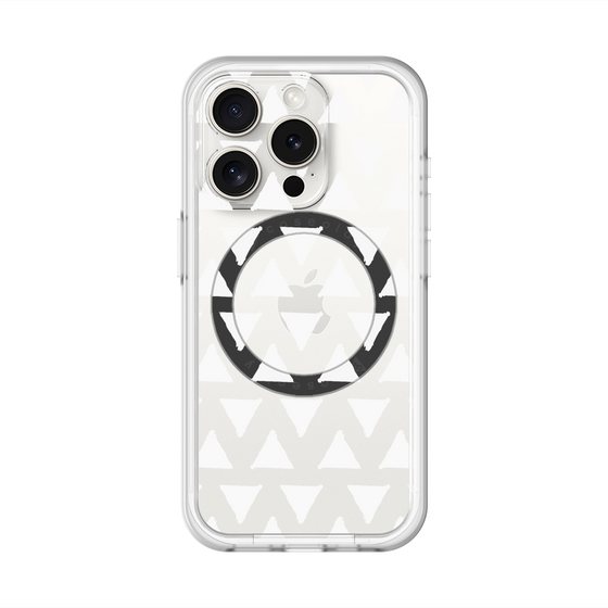スリムプロテクションプレミアムケース with MagSafe［ オリジナル - 推し色三角 - ホワイト ］