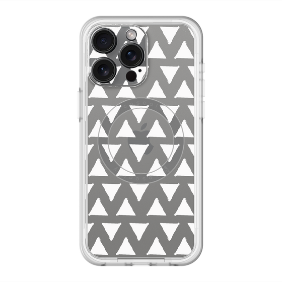 スリムプロテクションプレミアムケース with MagSafe［ オリジナル - 推し色三角 - ホワイト ］