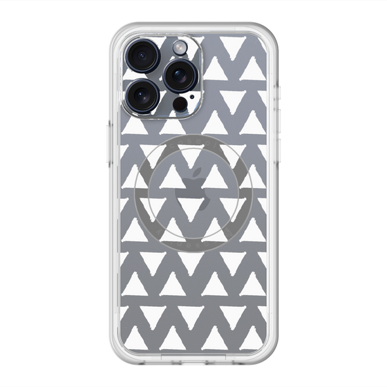 スリムプロテクションプレミアムケース with MagSafe［ オリジナル - 推し色三角 - ホワイト ］