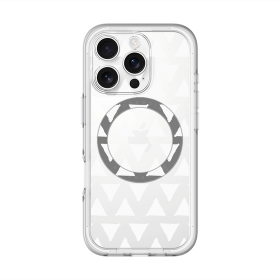 スリムプロテクションプレミアムケース with MagSafe［ オリジナル - 推し色三角 - ホワイト ］