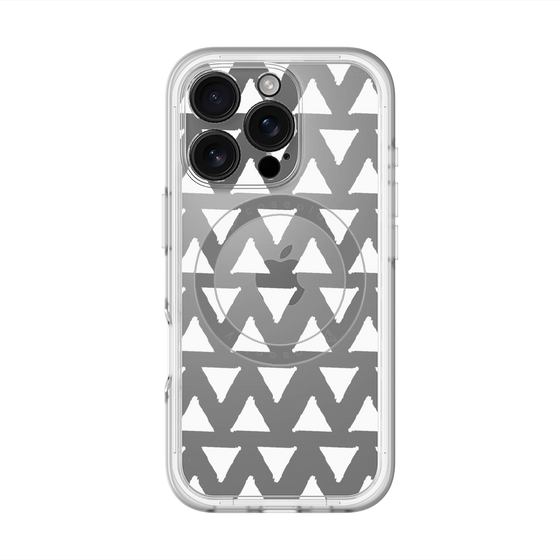 スリムプロテクションプレミアムケース with MagSafe［ オリジナル - 推し色三角 - ホワイト ］
