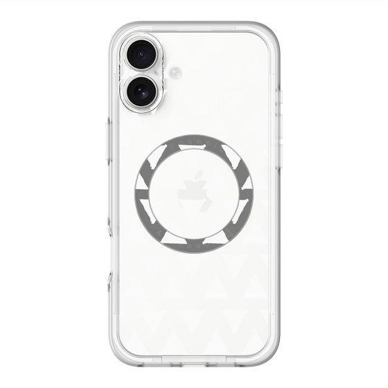 スリムプロテクションプレミアムケース with MagSafe［ オリジナル - 推し色三角 - ホワイト ］