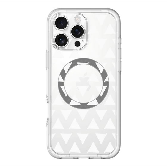 スリムプロテクションプレミアムケース with MagSafe［ オリジナル - 推し色三角 - ホワイト ］