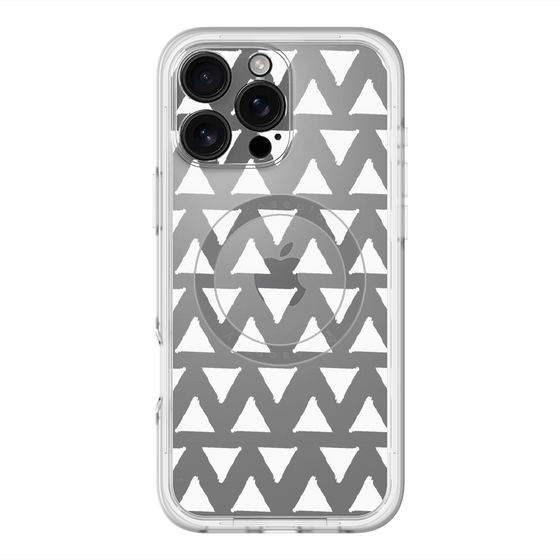 スリムプロテクションプレミアムケース with MagSafe［ オリジナル - 推し色三角 - ホワイト ］
