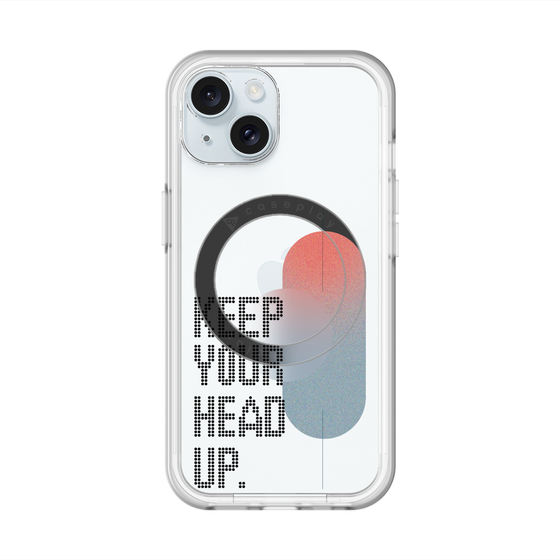 スリムプロテクションプレミアムケース with MagSafe［ オリジナル - ドットオーバーレイ - KEEP YOUR HEAD UP/A ］