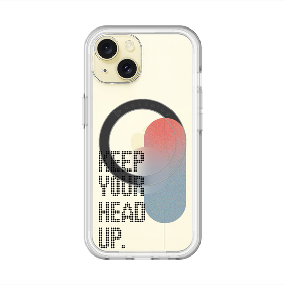 スリムプロテクションプレミアムケース with MagSafe［ オリジナル - ドットオーバーレイ - KEEP YOUR HEAD UP/A ］