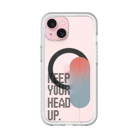 スリムプロテクションプレミアムケース with MagSafe［ オリジナル - ドットオーバーレイ - KEEP YOUR HEAD UP/A ］