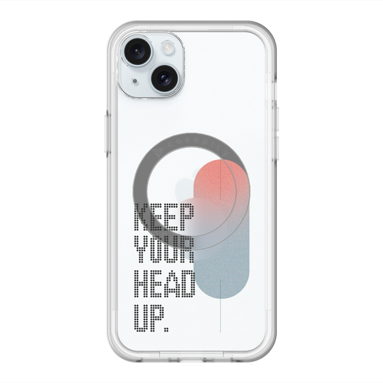 スリムプロテクションプレミアムケース with MagSafe［ オリジナル - ドットオーバーレイ - KEEP YOUR HEAD UP/A ］