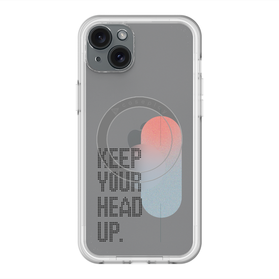 スリムプロテクションプレミアムケース with MagSafe［ オリジナル - ドットオーバーレイ - KEEP YOUR HEAD UP/A ］