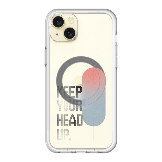 スリムプロテクションプレミアムケース with MagSafe［ オリジナル - ドットオーバーレイ - KEEP YOUR HEAD UP/A ］