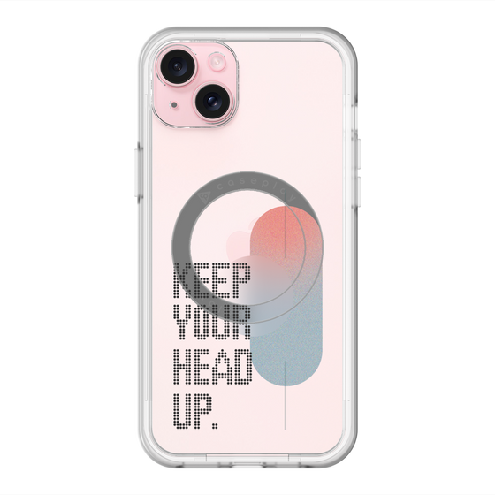 スリムプロテクションプレミアムケース with MagSafe［ オリジナル - ドットオーバーレイ - KEEP YOUR HEAD UP/A ］