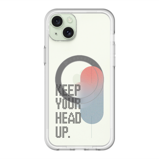 スリムプロテクションプレミアムケース with MagSafe［ オリジナル - ドットオーバーレイ - KEEP YOUR HEAD UP/A ］