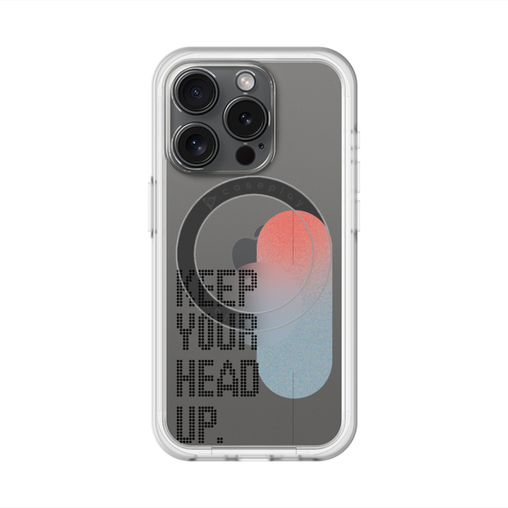 スリムプロテクションプレミアムケース with MagSafe［ オリジナル - ドットオーバーレイ - KEEP YOUR HEAD UP/A ］