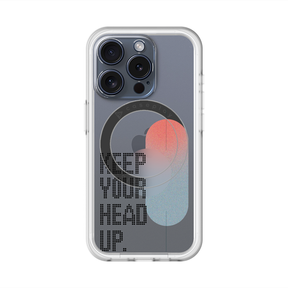 スリムプロテクションプレミアムケース with MagSafe［ オリジナル - ドットオーバーレイ - KEEP YOUR HEAD UP/A ］