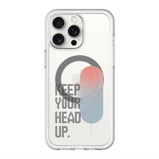スリムプロテクションプレミアムケース with MagSafe［ オリジナル - ドットオーバーレイ - KEEP YOUR HEAD UP/A ］