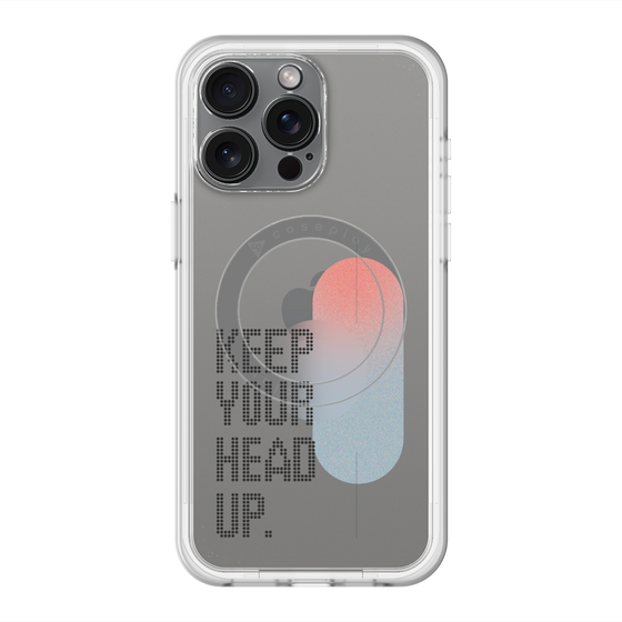 スリムプロテクションプレミアムケース with MagSafe［ オリジナル - ドットオーバーレイ - KEEP YOUR HEAD UP/A ］