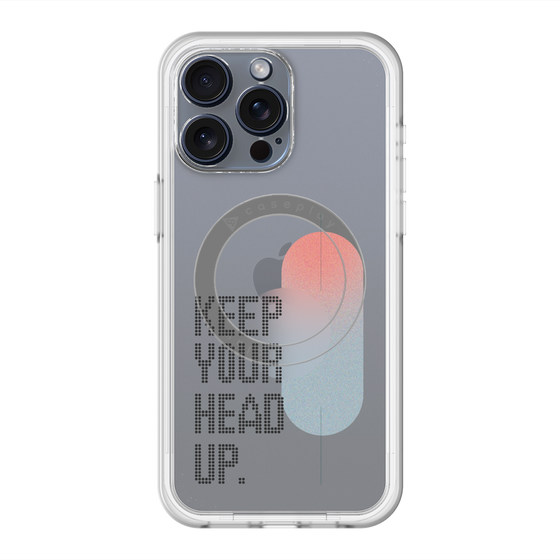スリムプロテクションプレミアムケース with MagSafe［ オリジナル - ドットオーバーレイ - KEEP YOUR HEAD UP/A ］
