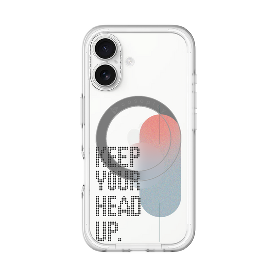スリムプロテクションプレミアムケース with MagSafe［ オリジナル - ドットオーバーレイ - KEEP YOUR HEAD UP/A ］