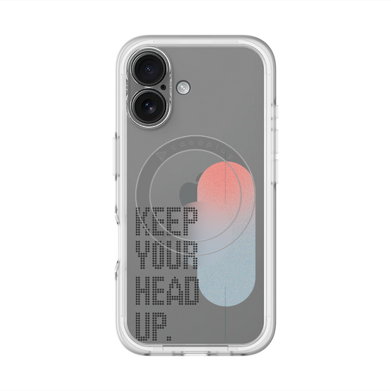スリムプロテクションプレミアムケース with MagSafe［ オリジナル - ドットオーバーレイ - KEEP YOUR HEAD UP/A ］