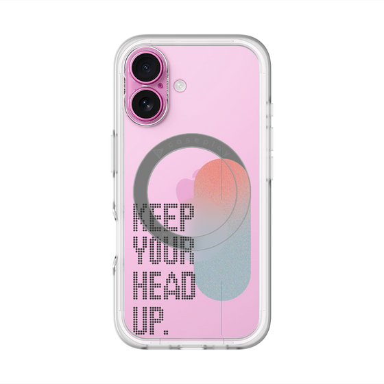 スリムプロテクションプレミアムケース with MagSafe［ オリジナル - ドットオーバーレイ - KEEP YOUR HEAD UP/A ］