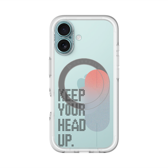 スリムプロテクションプレミアムケース with MagSafe［ オリジナル - ドットオーバーレイ - KEEP YOUR HEAD UP/A ］