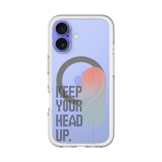 スリムプロテクションプレミアムケース with MagSafe［ オリジナル - ドットオーバーレイ - KEEP YOUR HEAD UP/A ］