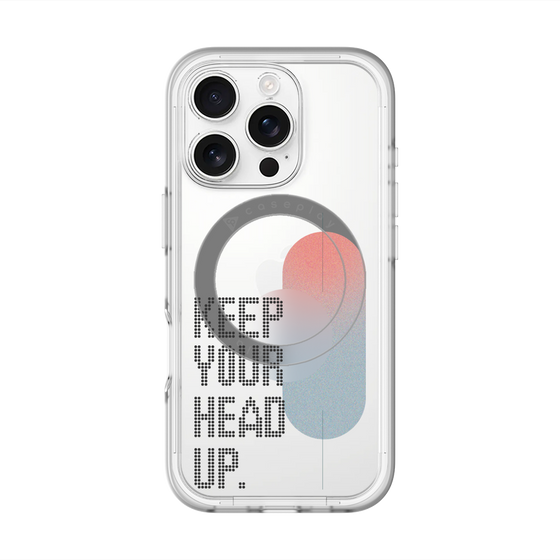 スリムプロテクションプレミアムケース with MagSafe［ オリジナル - ドットオーバーレイ - KEEP YOUR HEAD UP/A ］