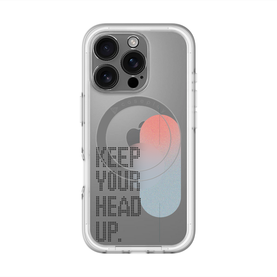 スリムプロテクションプレミアムケース with MagSafe［ オリジナル - ドットオーバーレイ - KEEP YOUR HEAD UP/A ］