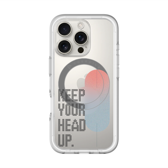 スリムプロテクションプレミアムケース with MagSafe［ オリジナル - ドットオーバーレイ - KEEP YOUR HEAD UP/A ］